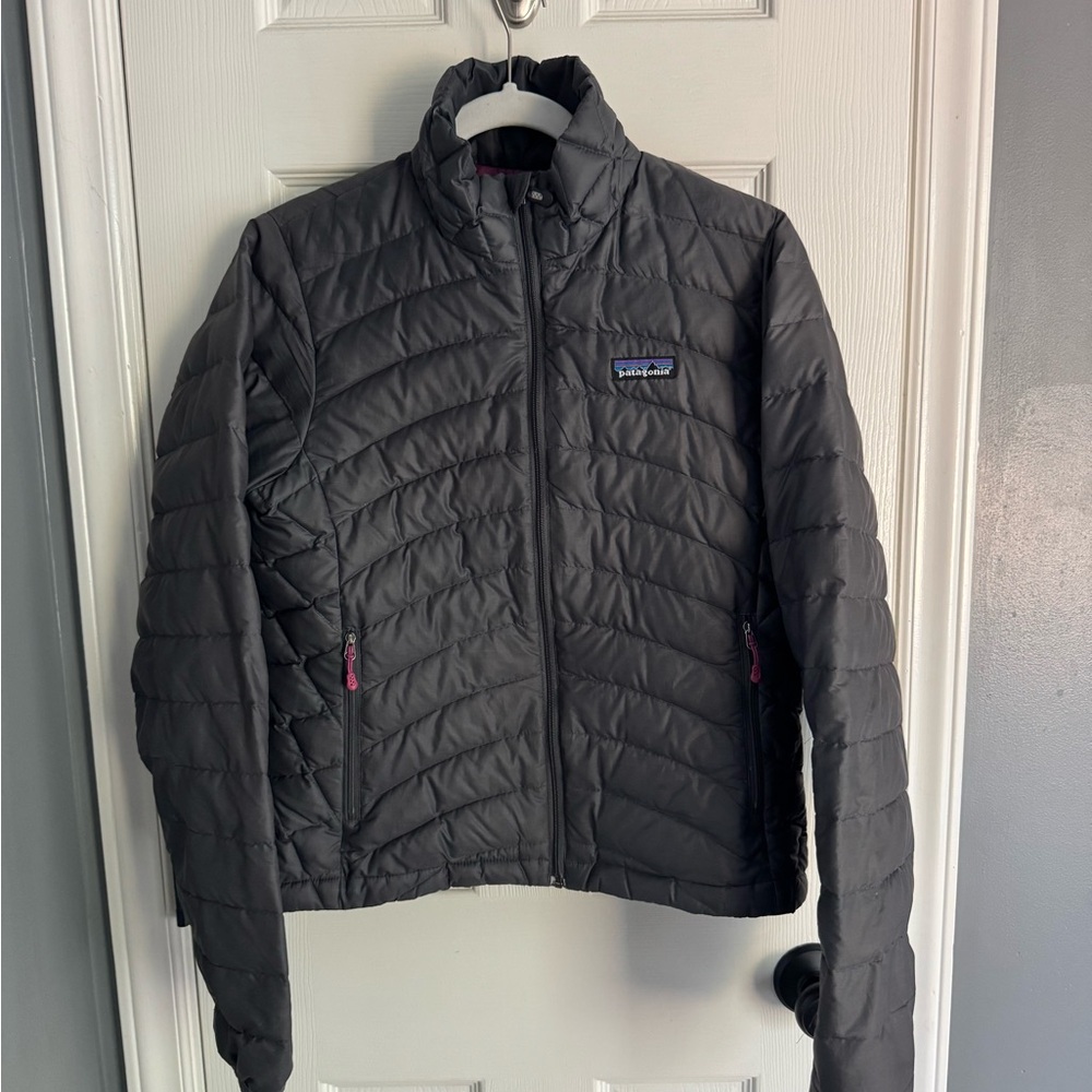Patagonia lightweight puffer - small, gray/pink